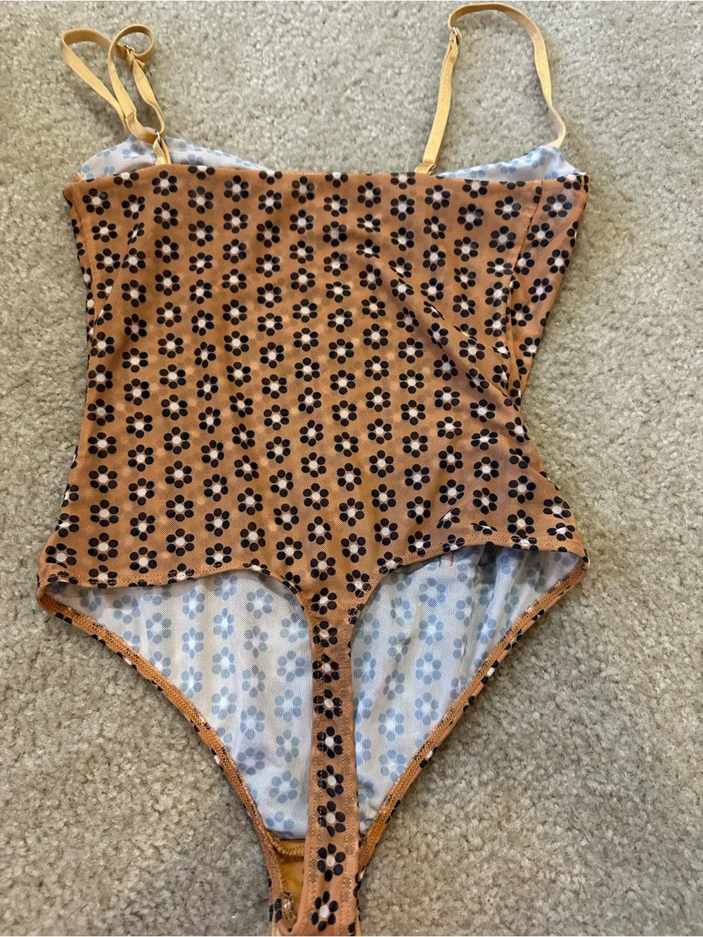 🤎 Free People Intimates Bodysuit – NWOT – Size Small – Floral Corset Style 🤎
